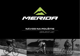 Návod na obsluhu bicyklov Merida a UMF [PDF | 7.05 MB]
