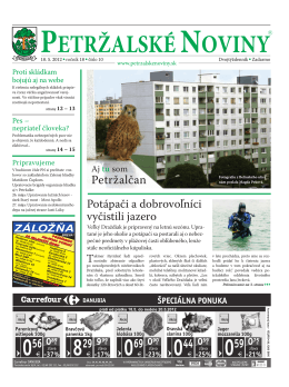 Inzercia - Petržalské Noviny