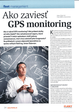 Ako zaviesť GPS monitoring - časopis FLEET