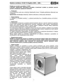 Návod na montáž a prevádzku GigaBox (.pdf) - ventilatory