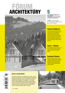 Fórum architektúry 5-2013.pdf - Spolok architektov Slovenska