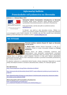 Informačný bulletin Francúzskeho veľvyslanectva na Slovensku