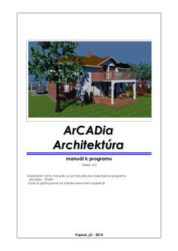 ArCADia - Architektúra - manual - kmm