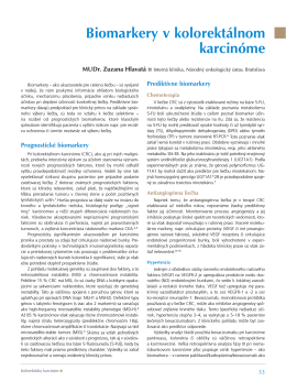 Biomarkery v kolorektálnom karcinóme