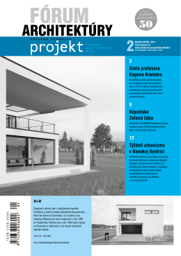 forum 2_14.pdf - Spolok architektov Slovenska