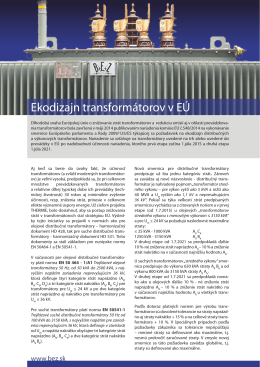 Ekodizajn transformátorov v EÚ