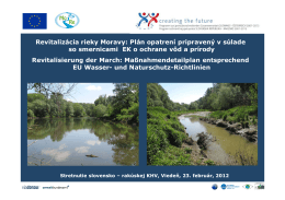 Revitalizácia rieky Moravy: Plán opatrení pripravený v súlade so