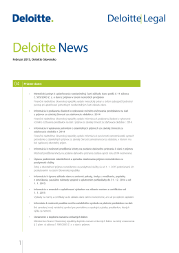 Deloitte News Február 2015