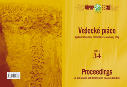 Rok 2012 - Výskumný ústav pôdoznalectva a ochrany pôdy