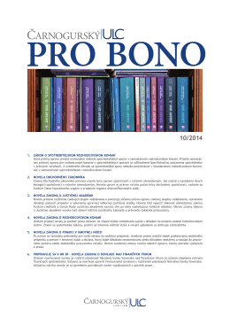 PRO BONO ULC 10 2014 - Čarnogurský ULC Law Firm