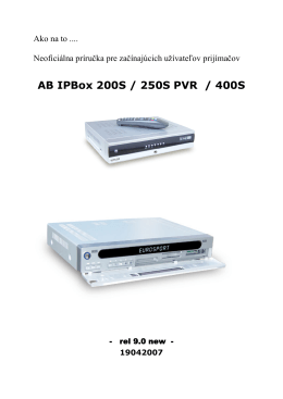 Verzie Image pre AB IPBox 200S /250S PVR /400S