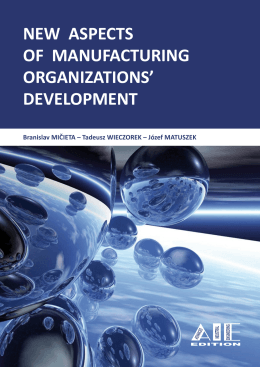 new aspects of manufacturing organizations` development