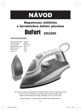 NÁVOD DuFurt ZX2200 - T
