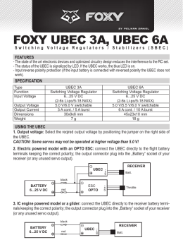 UBEC FOXY manual