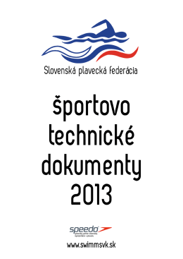 Športovo-technické dokumenty 2013