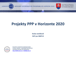 Projekty PPP v Horizonte 2020 - Horizont 2020