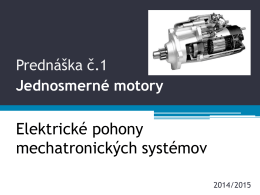 PR1 Jednosmerné motory