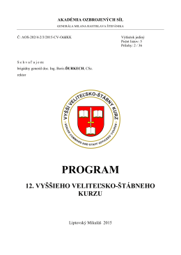 Program VVŠK 12