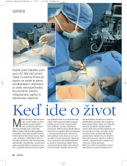 ZdraviaPaulikovaJan2011 - Jednodňová chirurgia pre deti