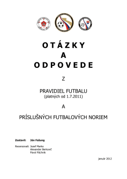 Otázky z PF 2012 - Bratislavský Futbalový Zväz