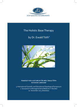 The Holistic Base Therapy by Dr. Ewald Töth® - Licht