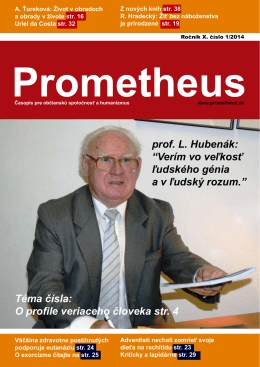 Prometheus 1/2014 Stiahnite si (pdf)