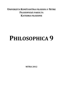 Philosophica 9 - Katedra filozofie