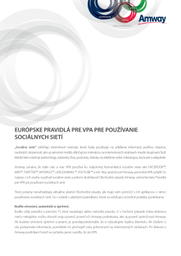 Európske pravidlá pre VPA pre používanie sociálnych sietí