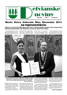 Detvianske noviny 05/2014