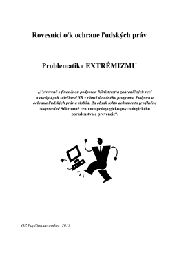 Extremizmus (.pdf) - rovesnicivprevencii.sk