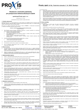 Pôvodné všeobecné podmienky platné do 01.06.2012