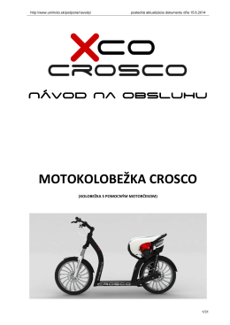 CROSCO - návod k obsluhe - Motokolobežka CROSCO Xco
