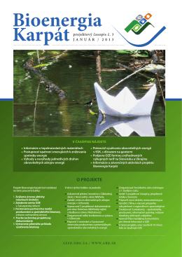 Projektový časopis Bioenergia Karpát 3