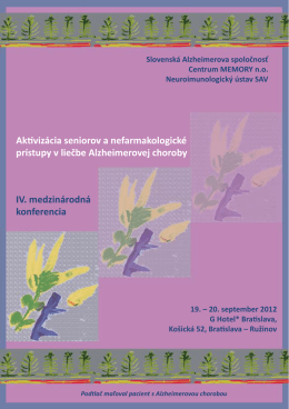 pozvánka - Alzheimer.sk