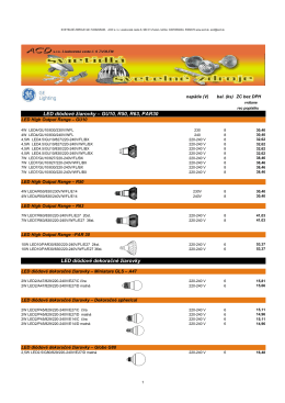 LED diódové žiarovky – GU10, R50, R63, PAR30 LED