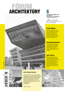 Fórum architektúry_6-2013.pdf - Spolok architektov Slovenska