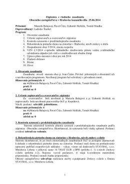 Zápisnica a uznesenia OcZ z 25.6.2014