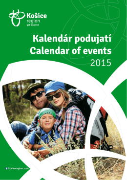 Kalendár podujatí Calendar of events 2015