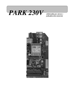 PARK 230V elektronika pre závory s jednofázovým motorom