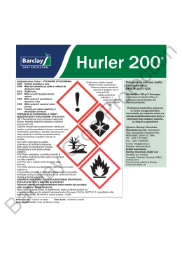 Hurler® Label - Barclay Chemicals