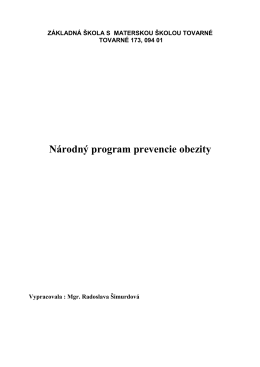 Národný program prevencie obezity