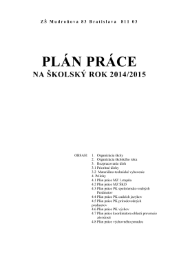 Plán práce pre rok 2014/2015 [PDF, 559kB]