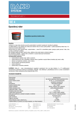 Epoxidový izolačný náter SE 4 (pdf, 301 kB)