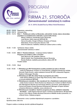 PROGRAM - Srdce Slovenska