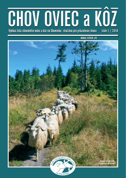 Číslo 01/2014 - Zväz chovateľov oviec a kôz na Slovensku