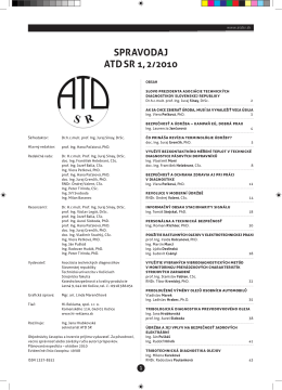 SPRAVODAJ ATD SR 1, 2 / 2010