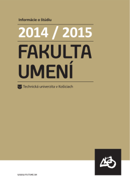 Akademický rok 2014/2015 - Fakulta umení