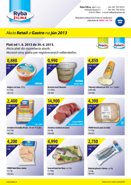 Akcia Retaila Gastrona jún 2013