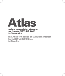 The Atlas of Species of European Interest for NATURA 2000 Sites in