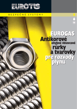 rúrky Antikorové a tvarovky EUROGAS pre rozvody plynu pre